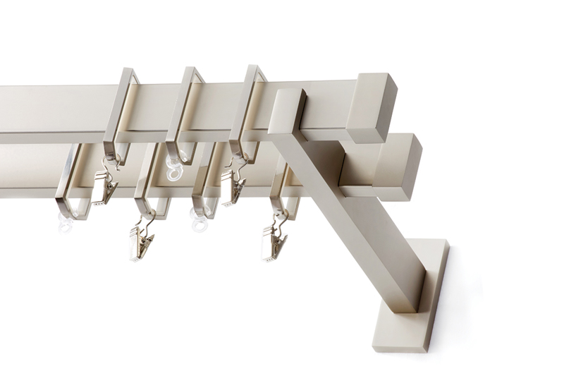 Anartisi Κουρτινόξυλο Διπλό Inox MORIS Π30 Νίκελ Ματ